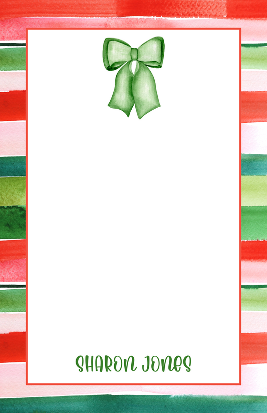 Colorful Bow Christmas Notepad