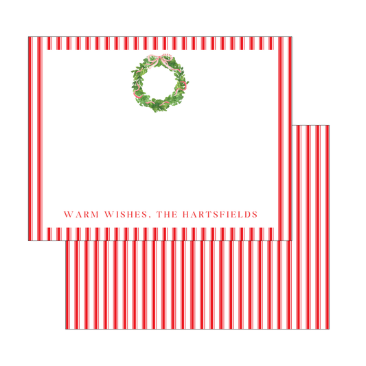 Christmas Wreath Flat Notecard