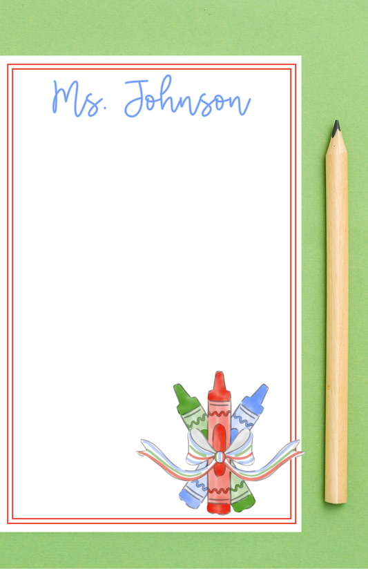 Watercolor Crayon Notepad