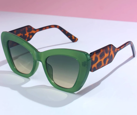 Green Cat Eye Sunglasses