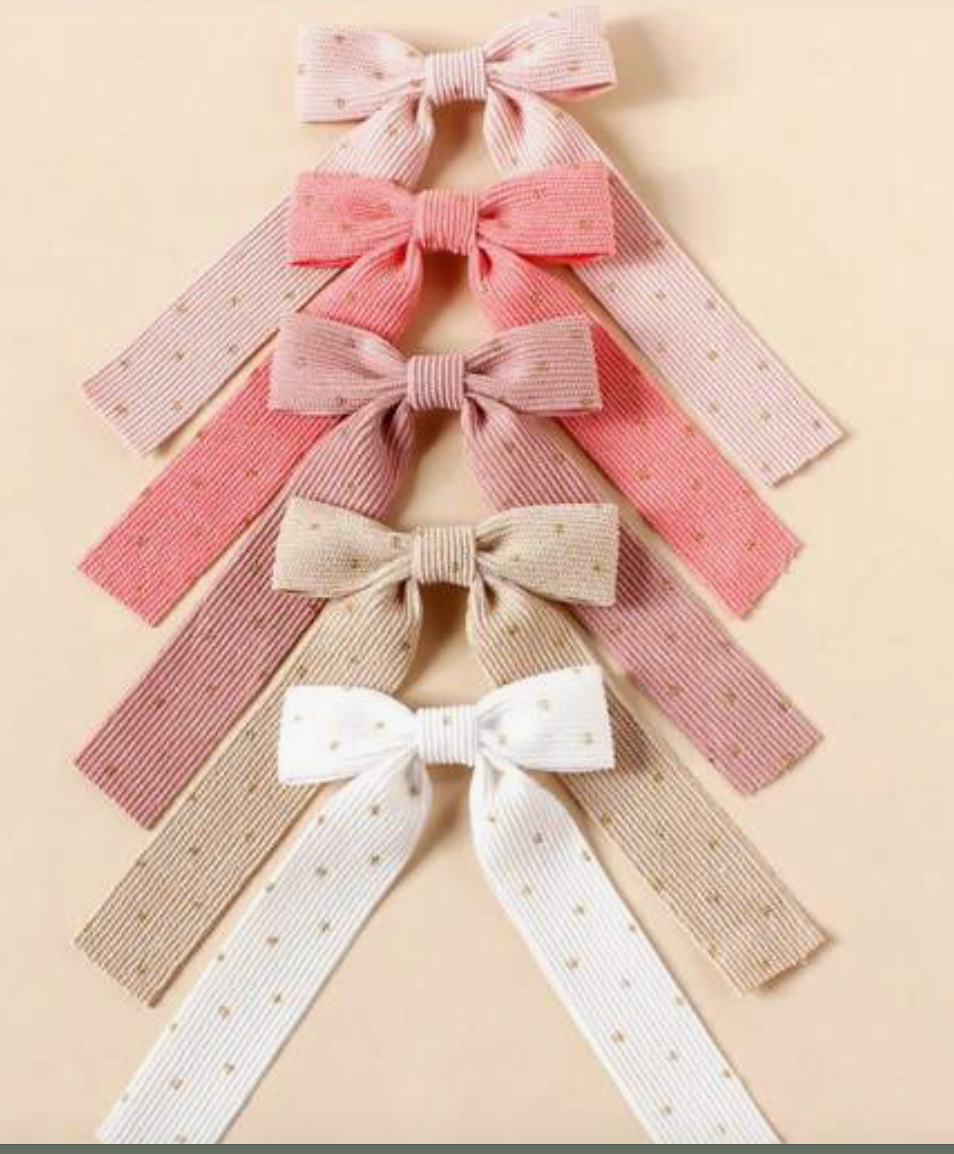 Little Girl Valentine Bow Clip