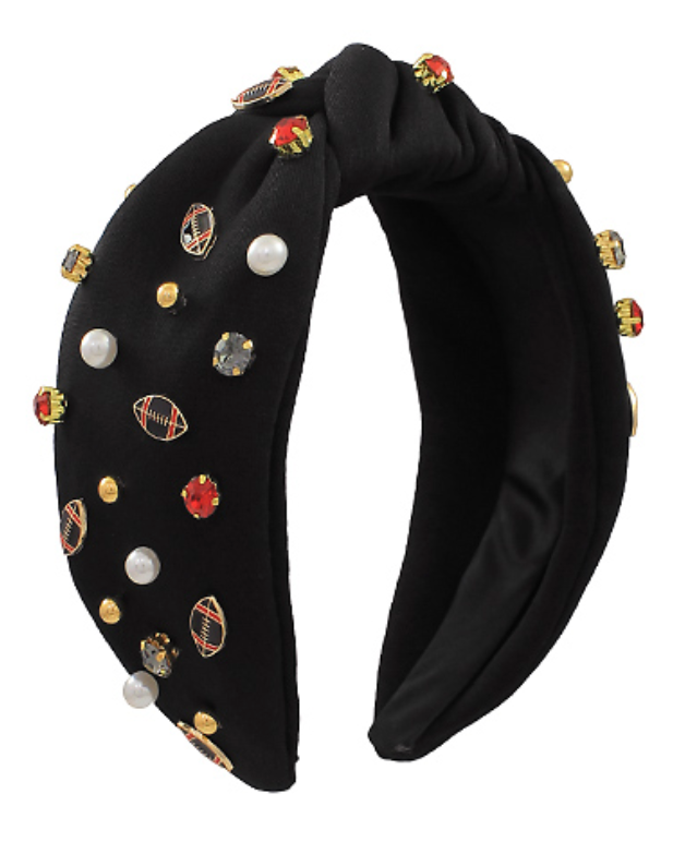 Red/Black Jeweled Headband