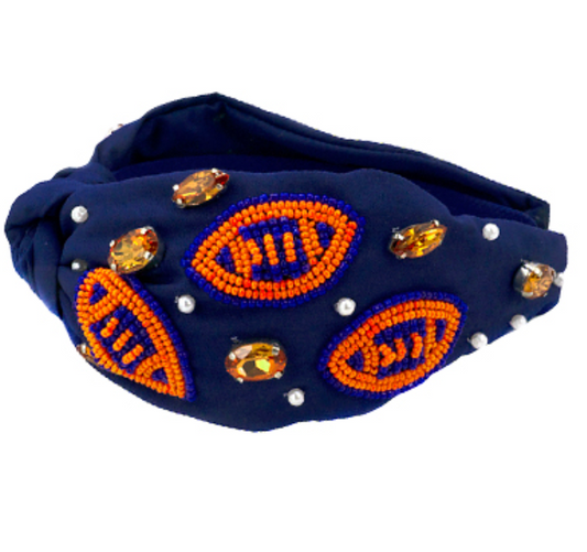 Orange/Navy Headband