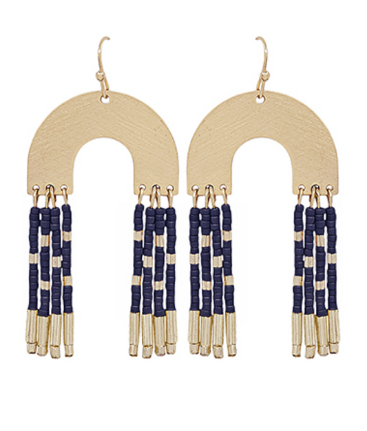 Navy/Gold Earrings