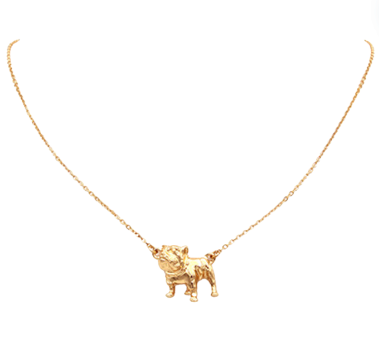 Dainty Bulldog Necklace (Gameday Accessory)