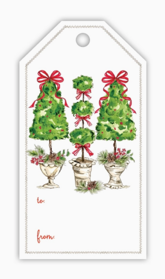 Blue Topiary Gift Tags