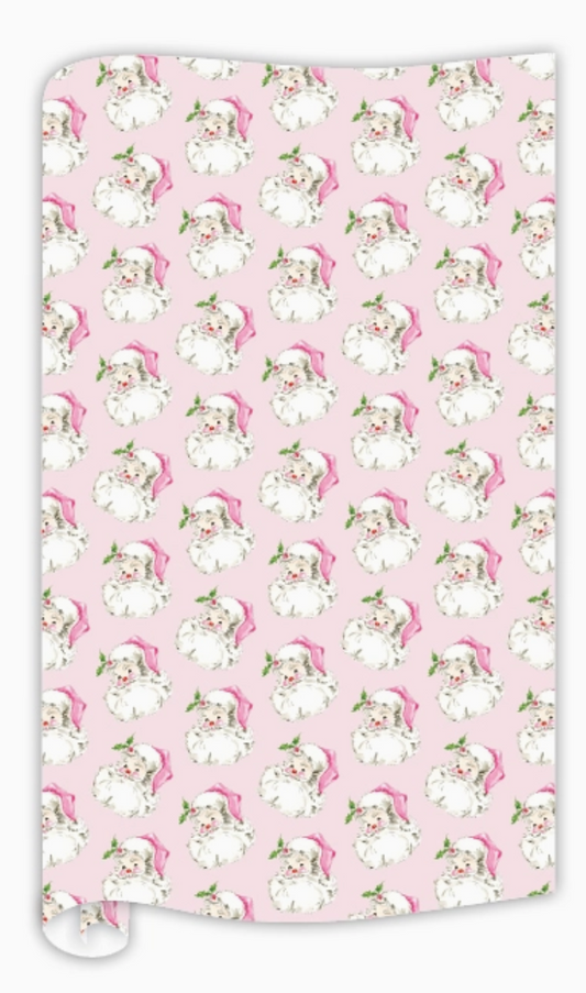 Pink Santa Wrapping Paper