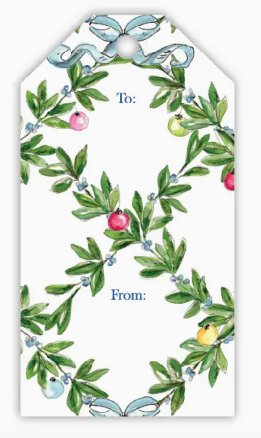 Greenery Ornaments Gift Tags