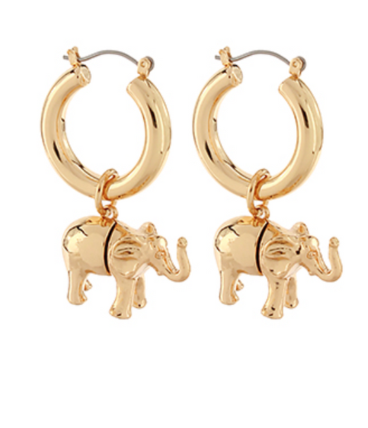 Gold Elephant Dangles (Gameday Accessory)