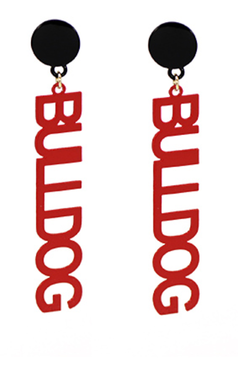 GAME DAY Bulldog Earrings (Gameday Accessory)