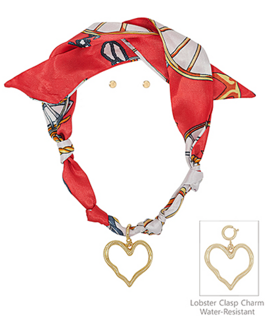 Red Scarf Necklace (Gameday Accessory)