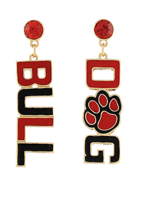 BULL DOG earrings (Gameday Accessory)