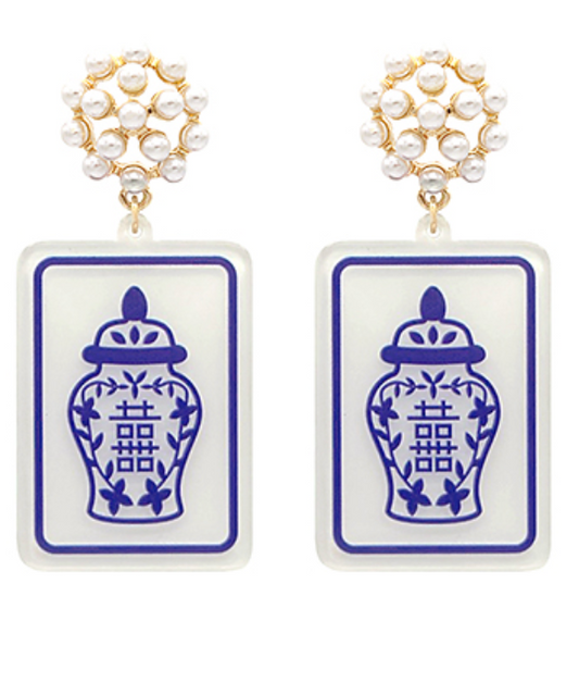Mahjong Earrings