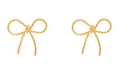 Textured Bow Earrings