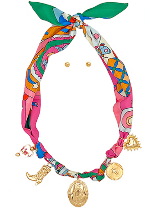 Colorful Charm Scarf Necklace