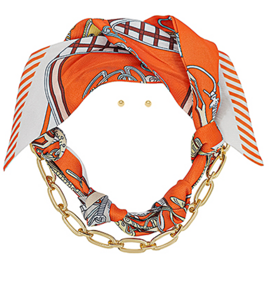 Scarf and Chain Necklace