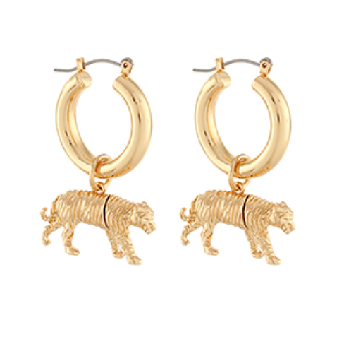 Tiger Hoop Earrings