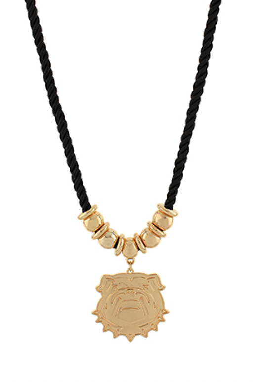 Bulldog Cord Necklace