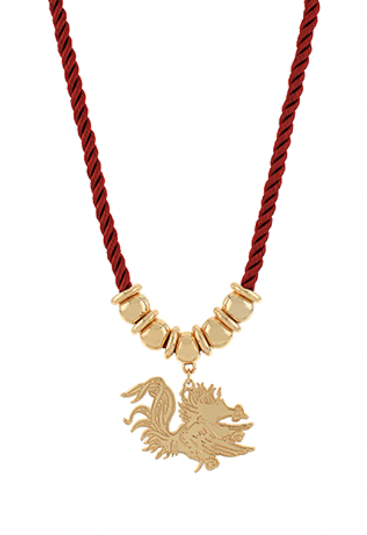 Gamecock Cord Necklace