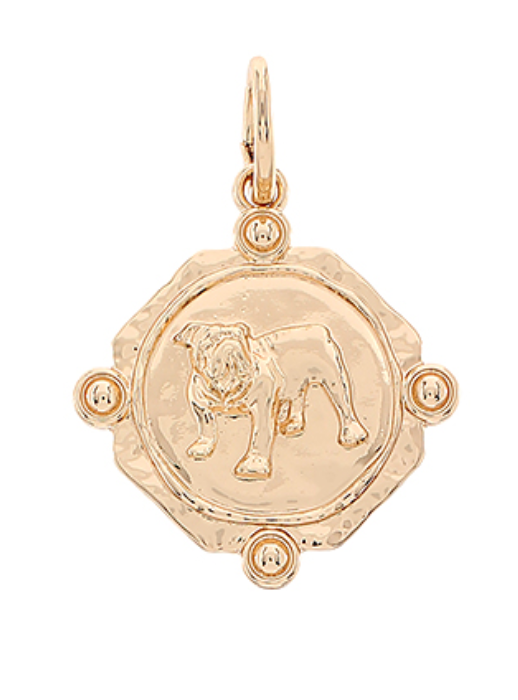 Gold Bulldog Pendant