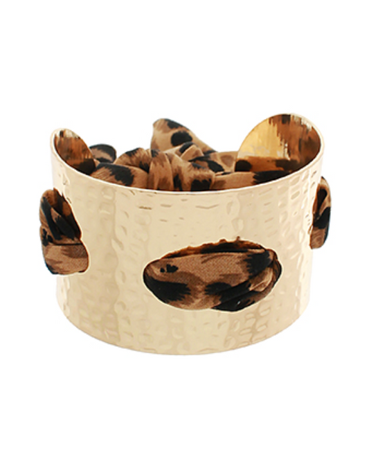 Wide Metal Scarf Bracelet