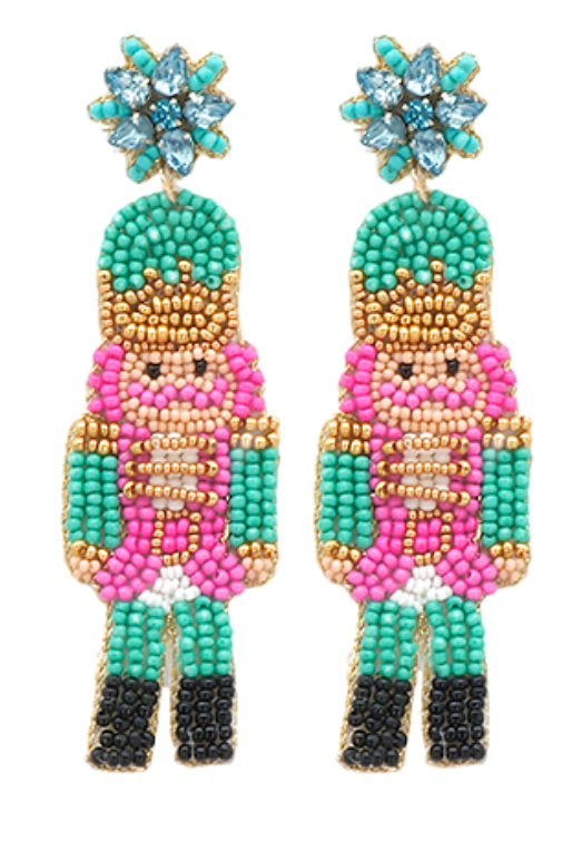 Beaded Nutcracker Earrings