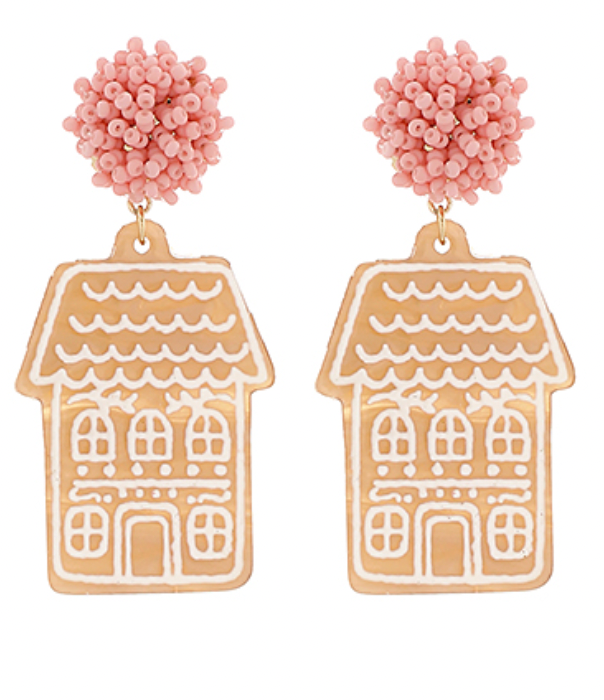 Gingerbread House Earrings