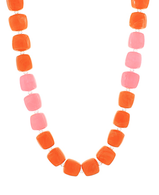 Color Block Bead Necklace