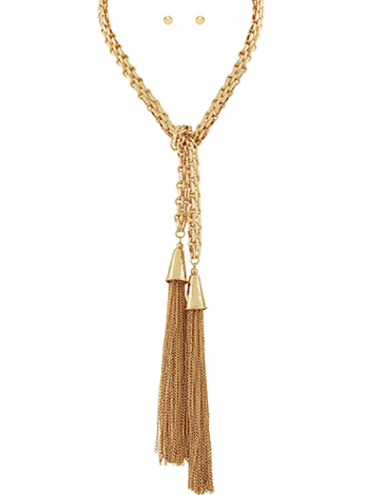 Metal Chain Y Necklace