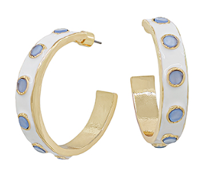 Blue/White Stationed Round Hoops