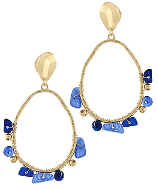 Oval Stone Earrings