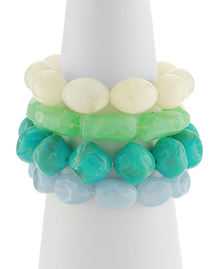 Acrylic Bracelet Set (blue/green)