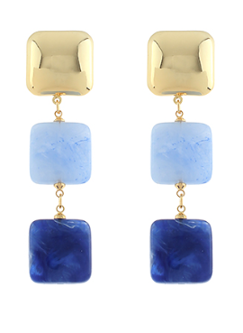Blue Linear Earrings
