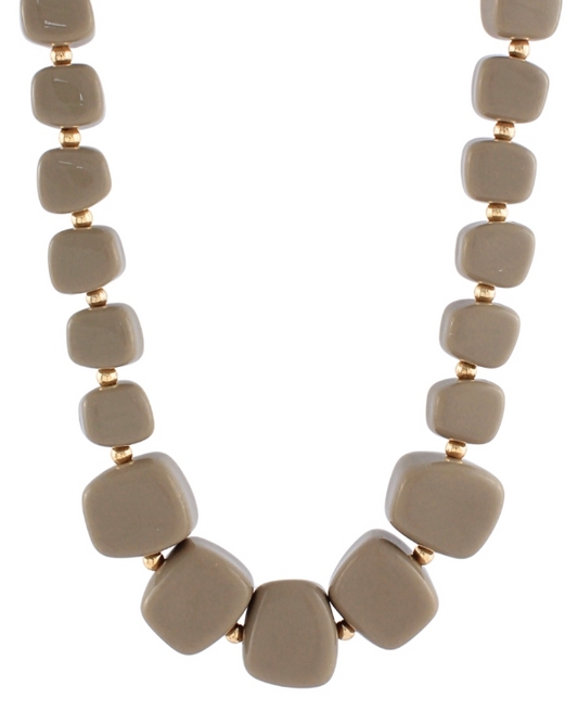 Marble Stone Cube Necklace