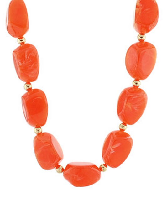 Orange Marble Necklace