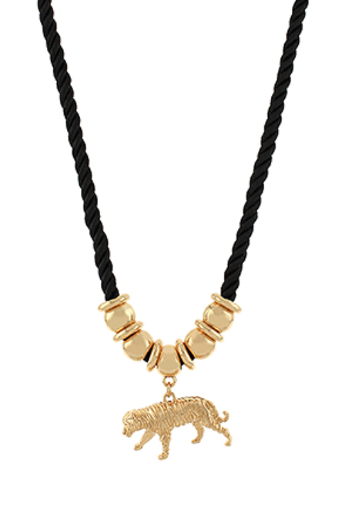 3D Tiger Cord Necklace