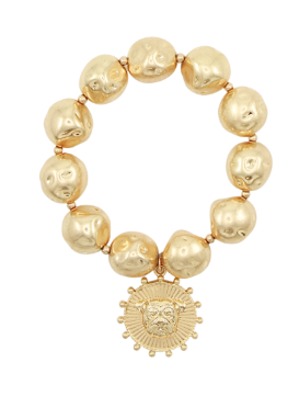 Bulldog Nugget Bead Bracelet