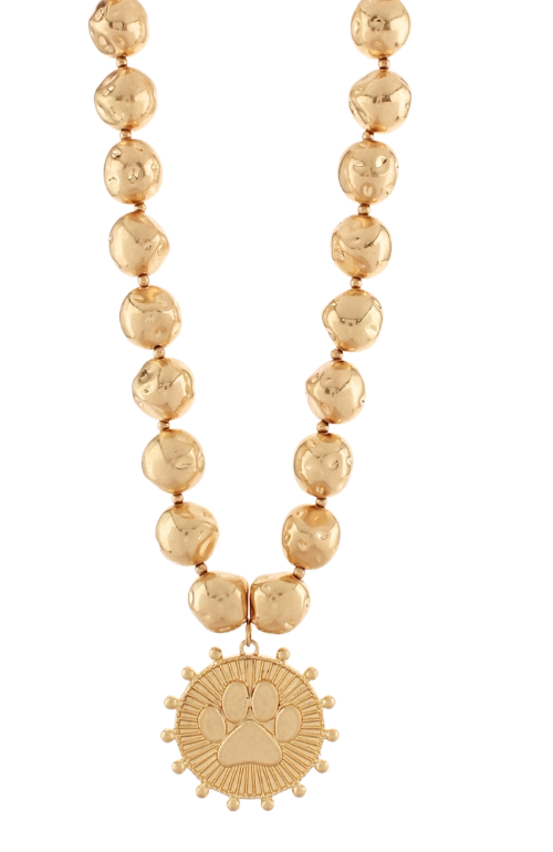 Tiger Paw Bead Necklace
