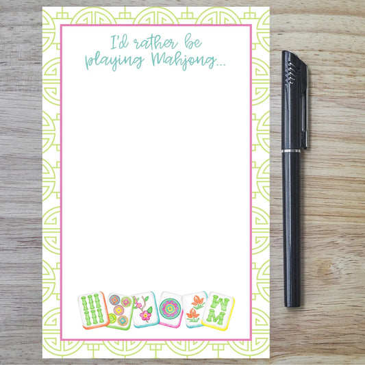 Green Mahjong Notepad