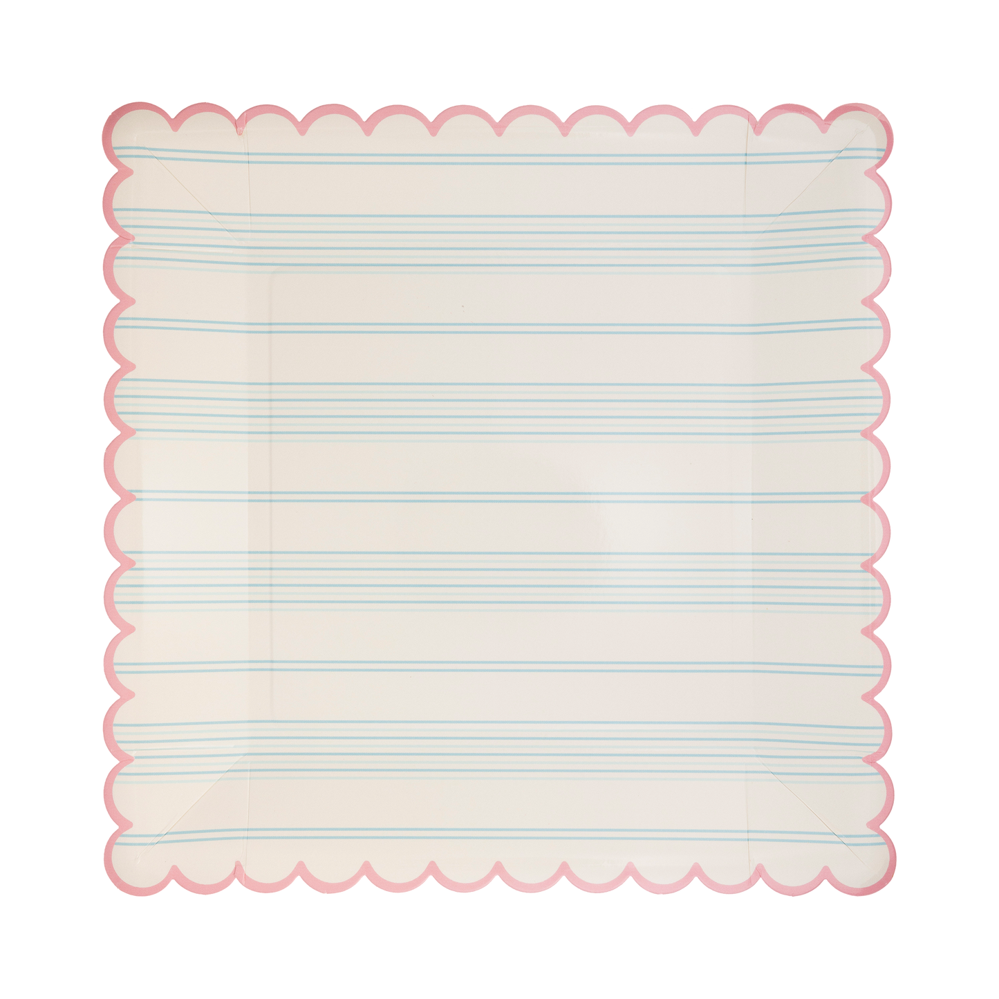 Pastel Striped Paper Plate Set