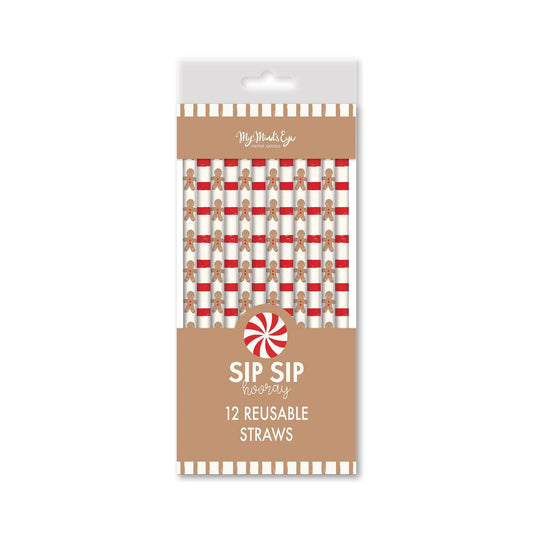 Gingerbread Reusable Straws