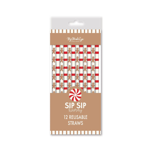 Gingerbread Reusable Straws