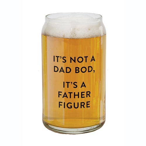 Dad Bod Beer Can Glass