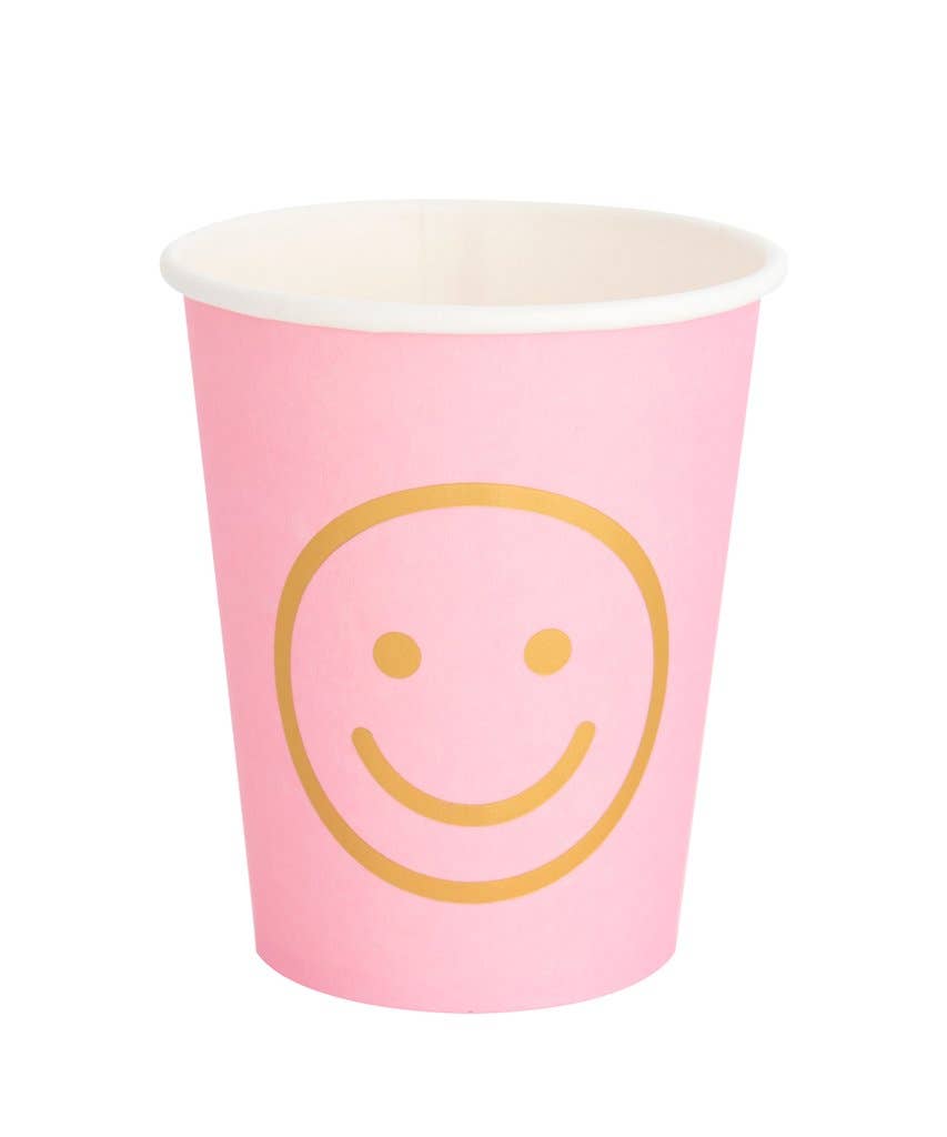 Blush Smiley Face Cups