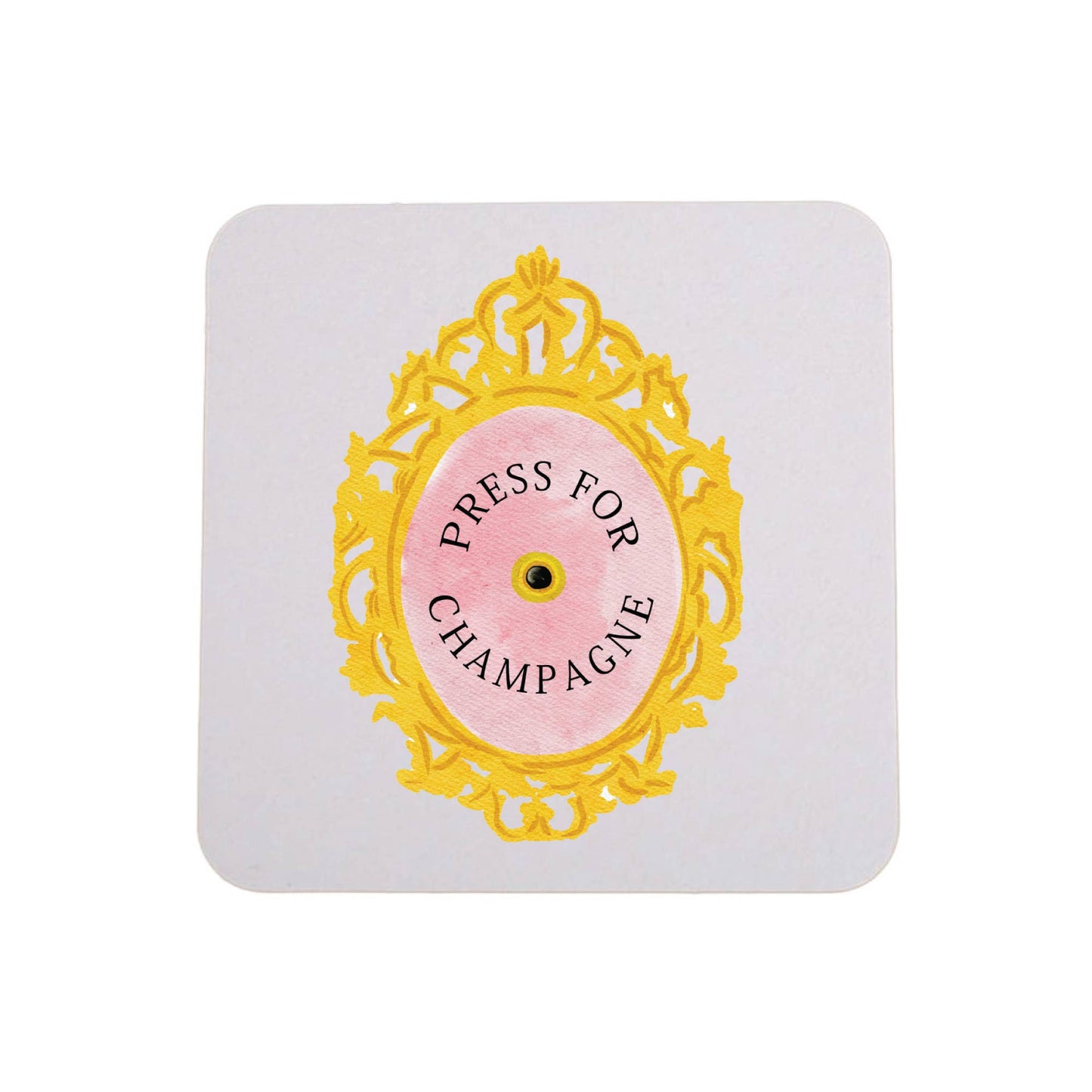 Press For Champagne Watercolor 4 Pack Cheeky Party Coasters