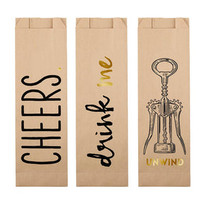 Paper Wine Bags - Assorted 6 Pack