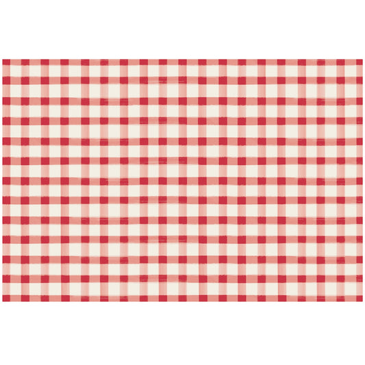 Red Painted Check Placemat