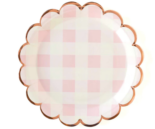 BUFFALO PLAID SCALLOPED 9" PAPER PLATES