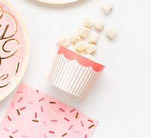 Pink Stripe Food Cups
