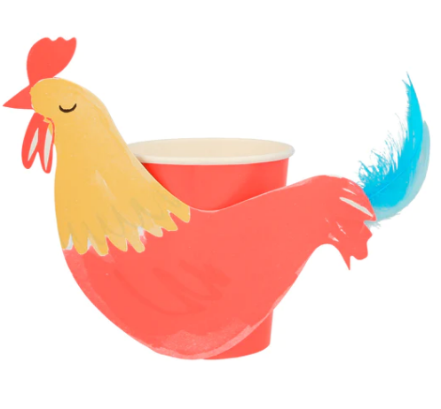 On the Farm Rooster Cups